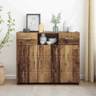 Houten kast met lade 88,5x30,5x73 cm oudhout