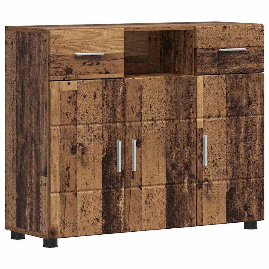 Houten Kast met lade Oudhout 88,5 x 30,5 x 73 cm Bewerkt hout