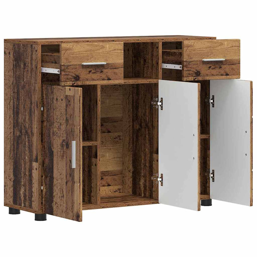 Houten Kast met lade Oudhout 88,5 x 30,5 x 73 cm Bewerkt hout