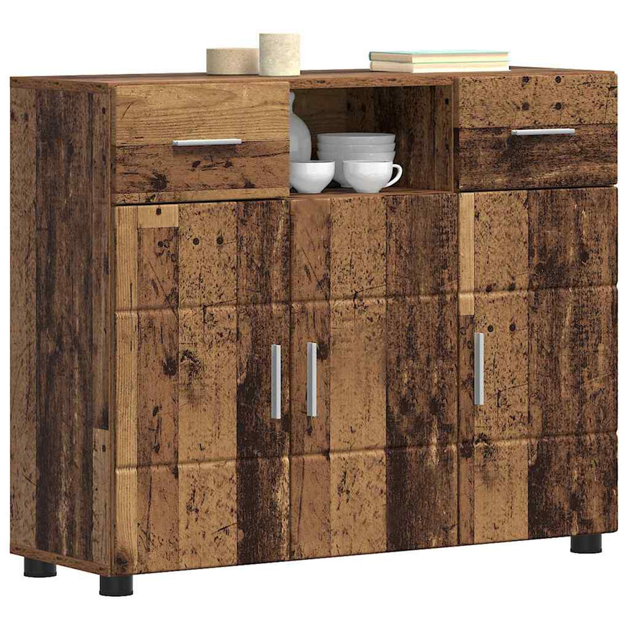 Houten Kast met lade Oudhout 88,5 x 30,5 x 73 cm Bewerkt hout