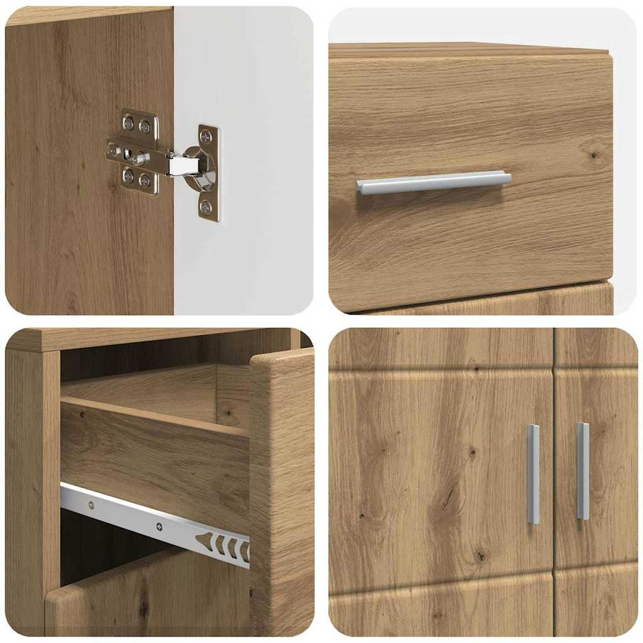 Houten Kast Artisan Eiken 88,5 x 30,5 x 73 cm Bewerkt hout