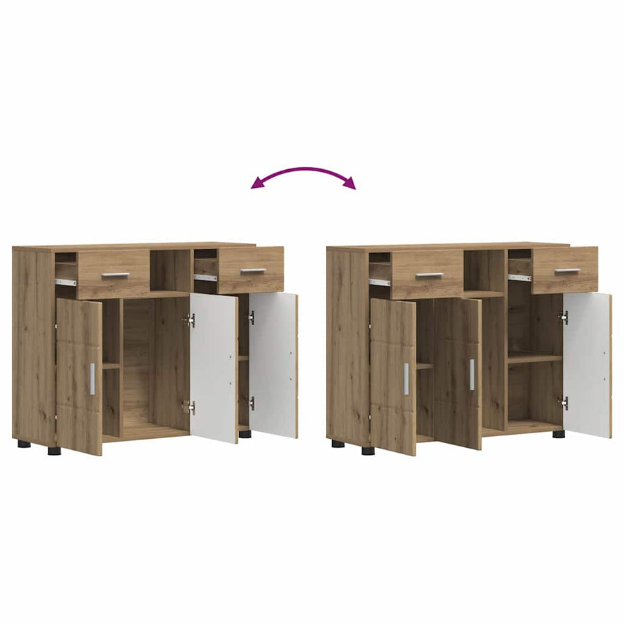 Houten Kast Artisan Eiken 88,5 x 30,5 x 73 cm Bewerkt hout