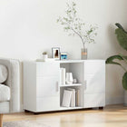 Dressoir wit 88,5x30,5x55,5 cm bewerkt hout