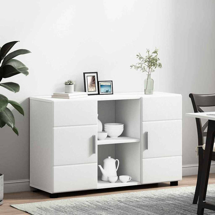 Dressoir met plank Wit 88,5 x 30,5 x 55,5 cm Bewerkt hout