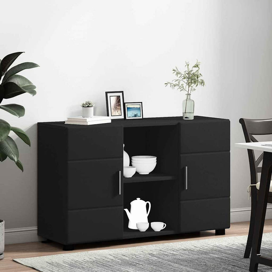 Dressoir met plank Zwart 88,5 x 30,5 x 55,5 cm Bewerkt hout