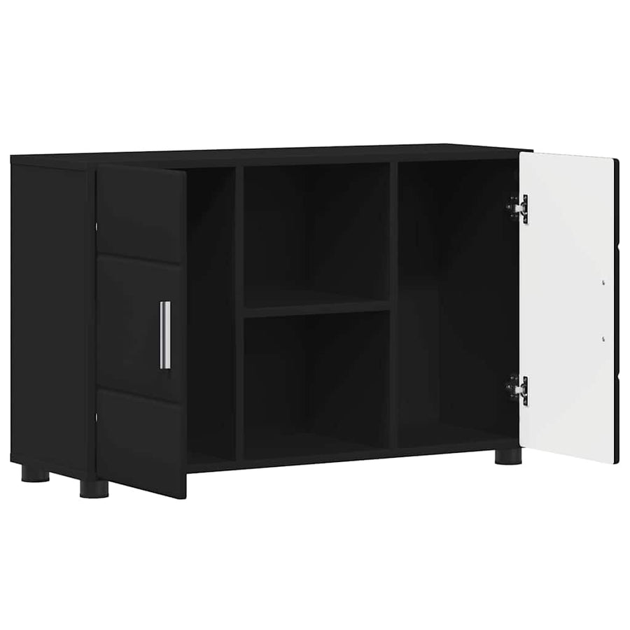 Dressoir met plank Zwart 88,5 x 30,5 x 55,5 cm Bewerkt hout