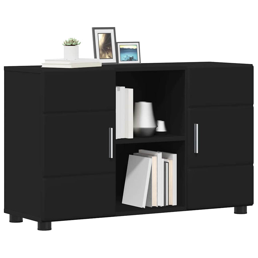 Dressoir met plank Zwart 88,5 x 30,5 x 55,5 cm Bewerkt hout