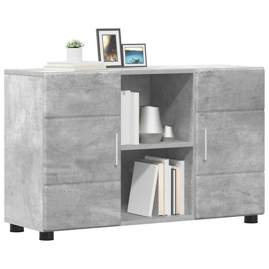 Dressoir Beton Grijs 88,5 x 30,5 x 55,5 cm Bewerkt hout