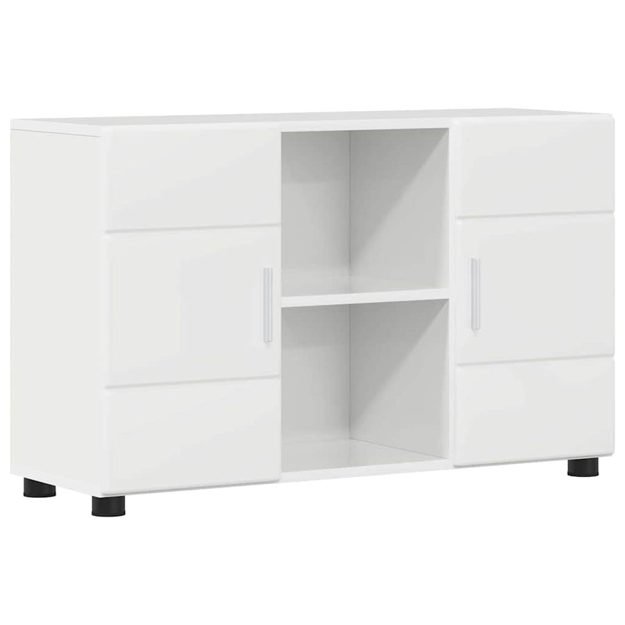 Dressoir Hoogglans wit 88,5 x 30,5 x 55,5 cm Bewerkt hout