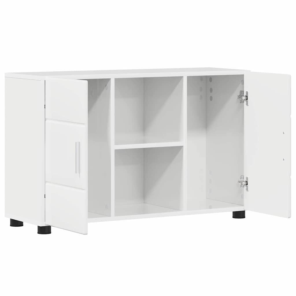 Dressoir Hoogglans wit 88,5 x 30,5 x 55,5 cm Bewerkt hout