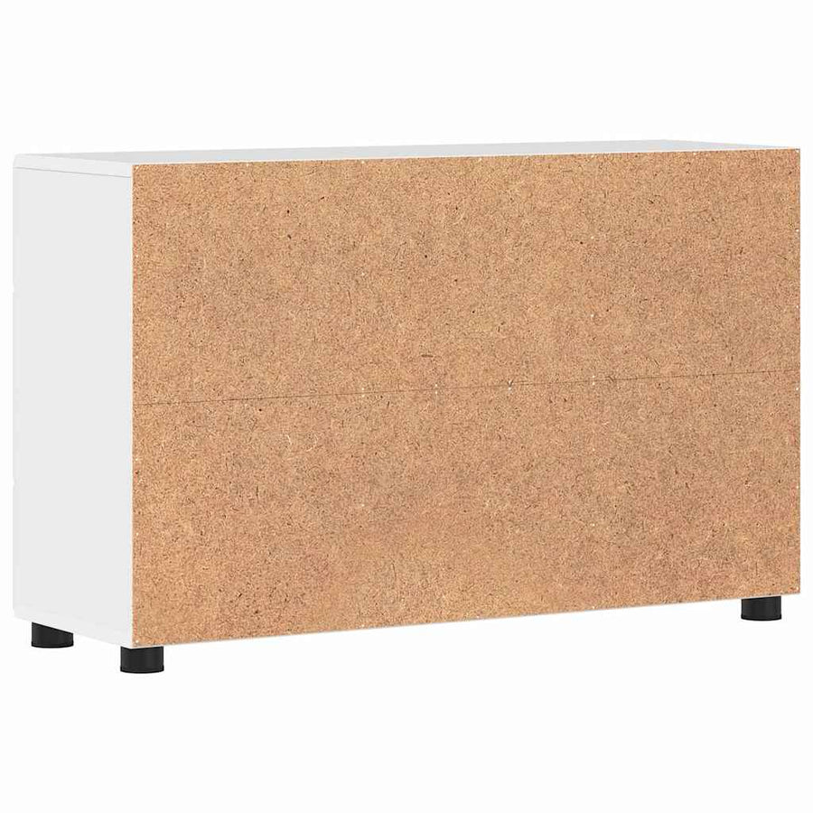 Dressoir Hoogglans wit 88,5 x 30,5 x 55,5 cm Bewerkt hout