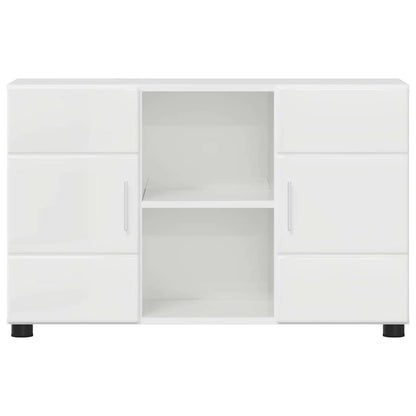 Dressoir Hoogglans wit 88,5 x 30,5 x 55,5 cm Bewerkt hout