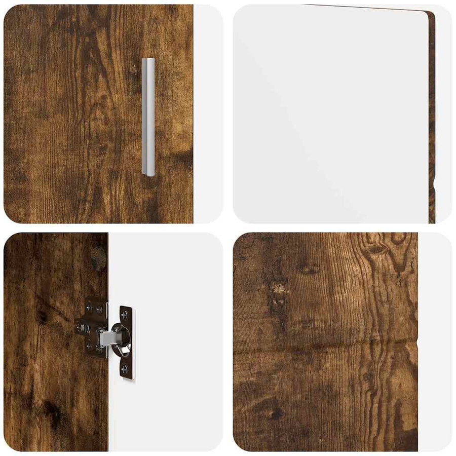 Dressoir Gerookt eiken 88,5 x 30,5 x 55,5 cm Bewerkt hout