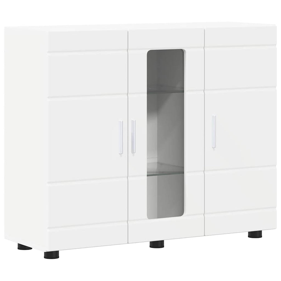 Houten Kast met opslag Wit 88,5 x 30,5 x 73 cm Bewerkt hout