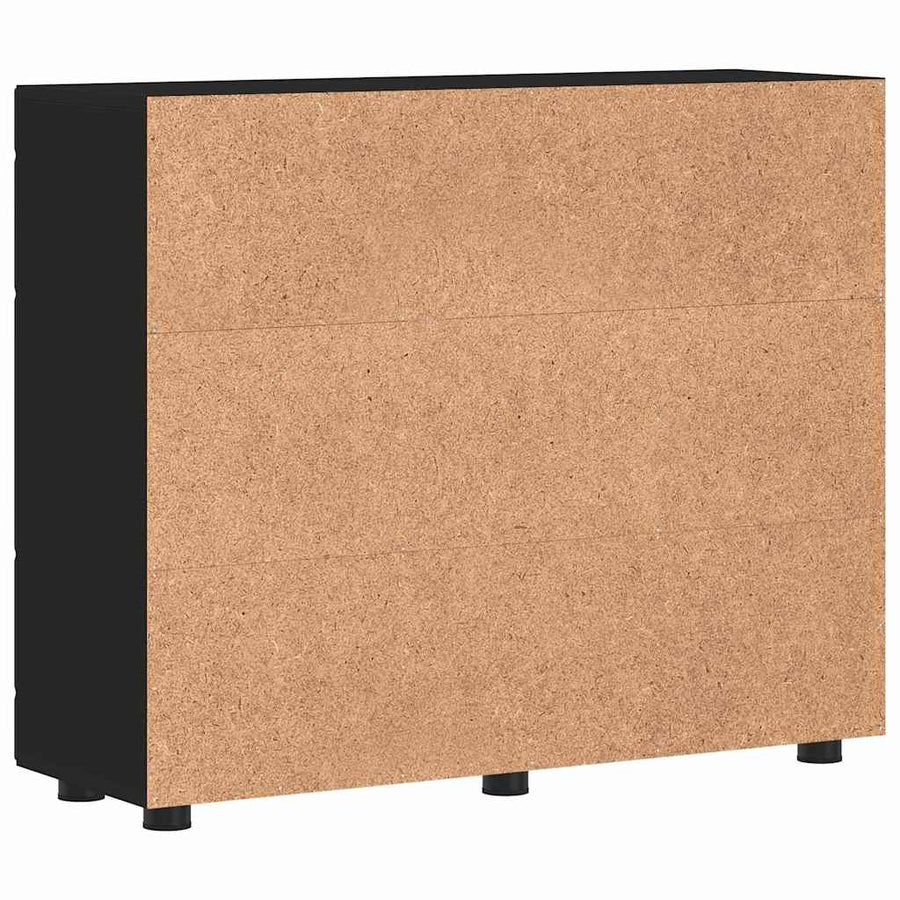 Houten Kast met opslag Zwart 88,5 x 30,5 x 73 cm Bewerkt hout