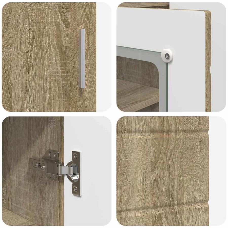 Houten Kast Sonoma Eiken 88,5 x 30,5 x 73 cm Bewerkt hout