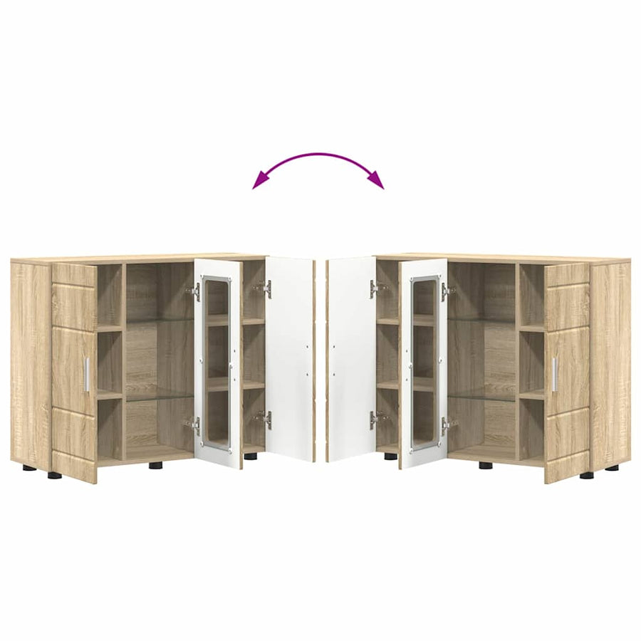 Houten Kast Sonoma Eiken 88,5 x 30,5 x 73 cm Bewerkt hout