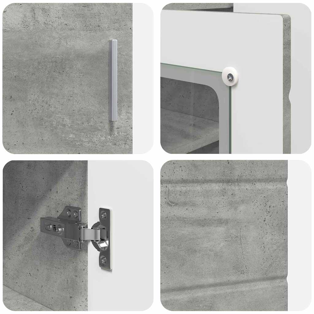 Houten Kast Beton Grijs 88,5 x 30,5 x 73 cm Bewerkt hout