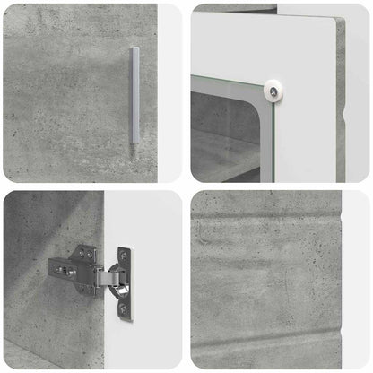 Houten Kast Beton Grijs 88,5 x 30,5 x 73 cm Bewerkt hout