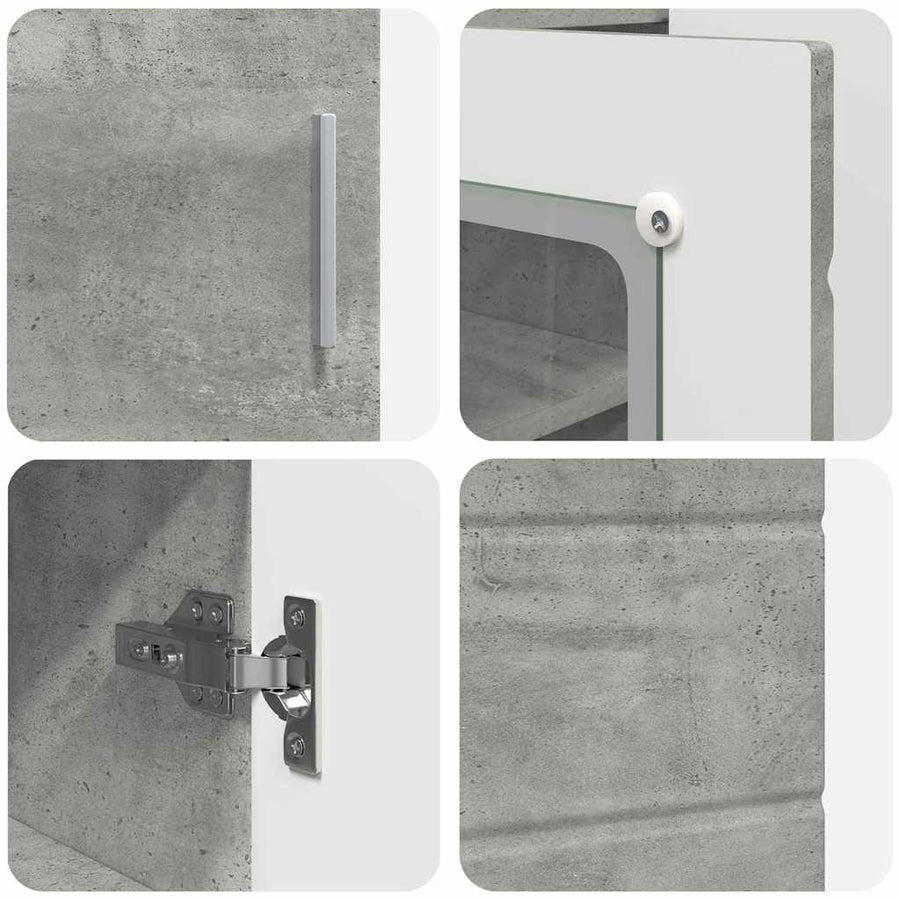Houten Kast Beton Grijs 88,5 x 30,5 x 73 cm Bewerkt hout