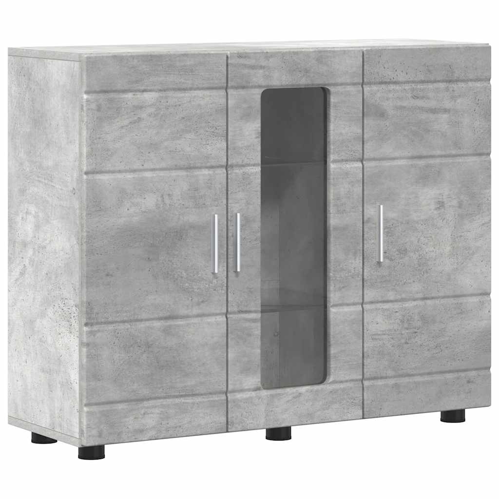 Houten Kast Beton Grijs 88,5 x 30,5 x 73 cm Bewerkt hout