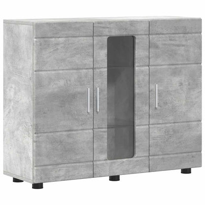 Houten Kast Beton Grijs 88,5 x 30,5 x 73 cm Bewerkt hout