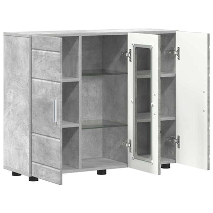 Houten Kast Beton Grijs 88,5 x 30,5 x 73 cm Bewerkt hout