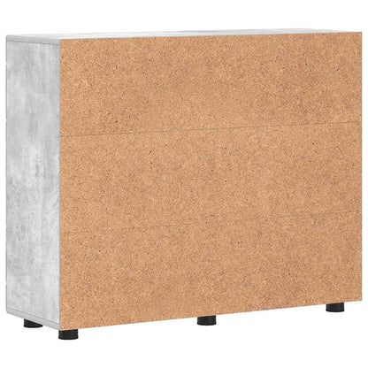 Houten Kast Beton Grijs 88,5 x 30,5 x 73 cm Bewerkt hout
