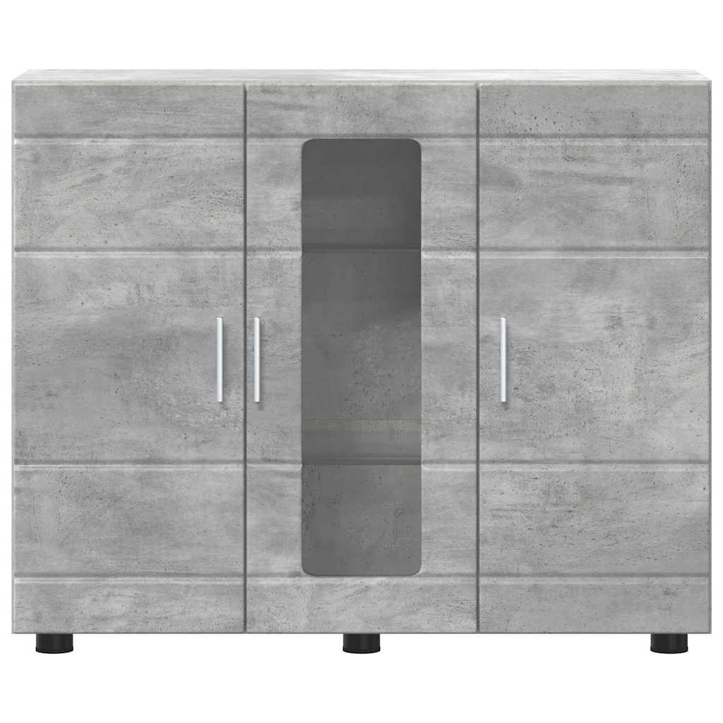 Houten Kast Beton Grijs 88,5 x 30,5 x 73 cm Bewerkt hout