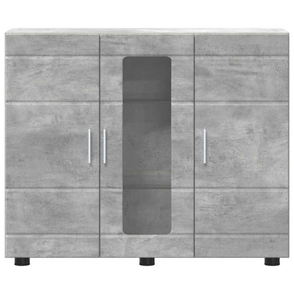 Houten Kast Beton Grijs 88,5 x 30,5 x 73 cm Bewerkt hout