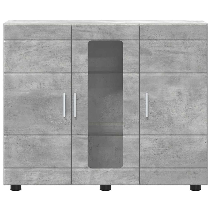 Houten Kast Beton Grijs 88,5 x 30,5 x 73 cm Bewerkt hout