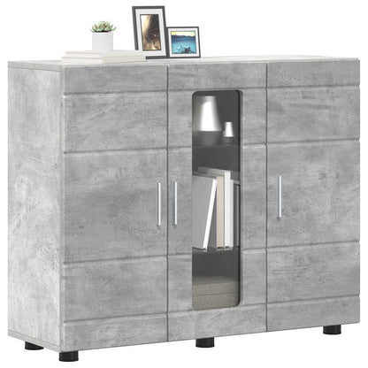 Houten Kast Beton Grijs 88,5 x 30,5 x 73 cm Bewerkt hout