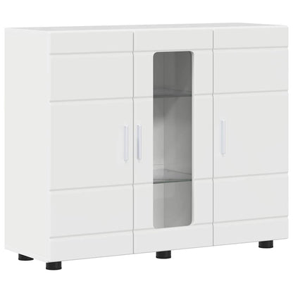 Houten Kast Hoogglans wit 88,5 x 30,5 x 73 cm Bewerkt hout