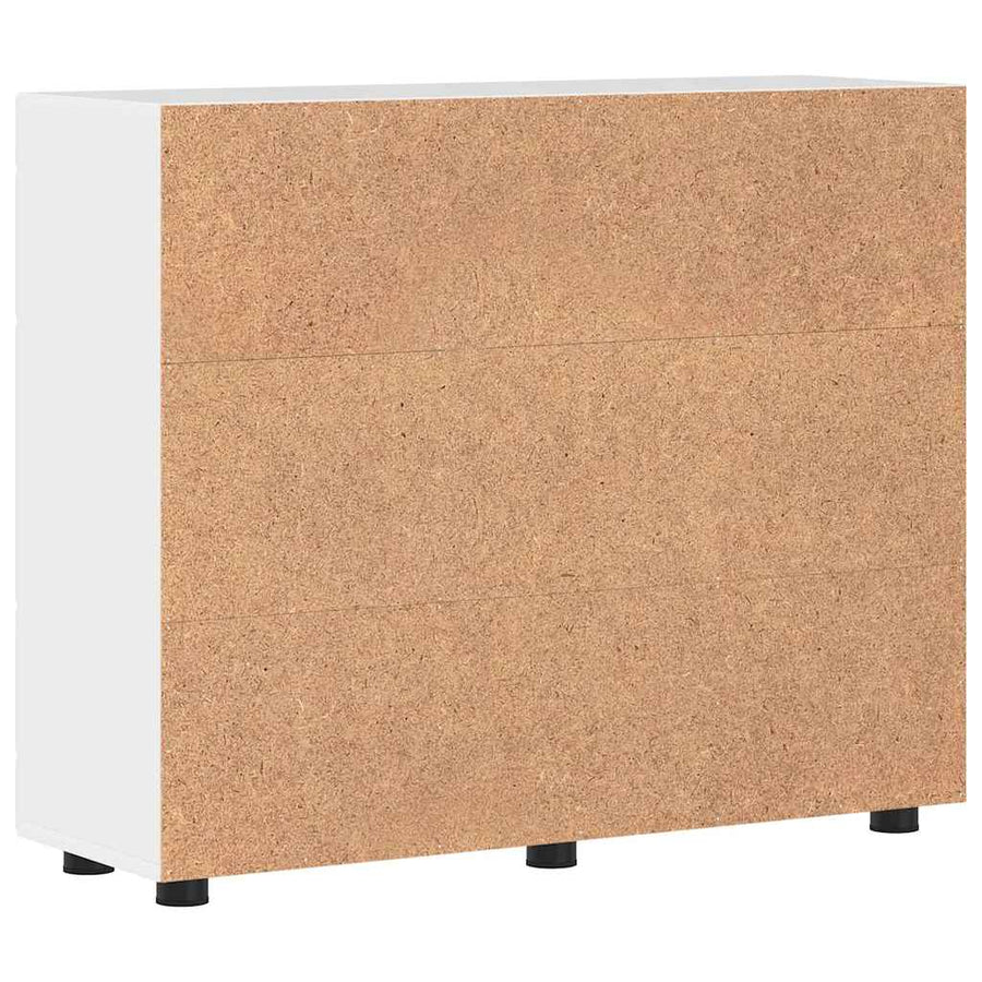 Houten Kast Hoogglans wit 88,5 x 30,5 x 73 cm Bewerkt hout