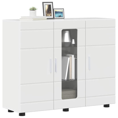Houten Kast Hoogglans wit 88,5 x 30,5 x 73 cm Bewerkt hout