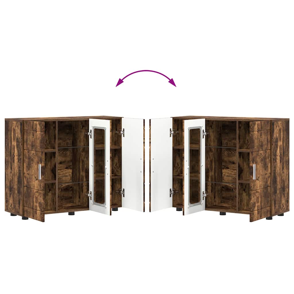 Houten Kast Gerookt eiken 88,5 x 30,5 x 73 cm Bewerkt hout