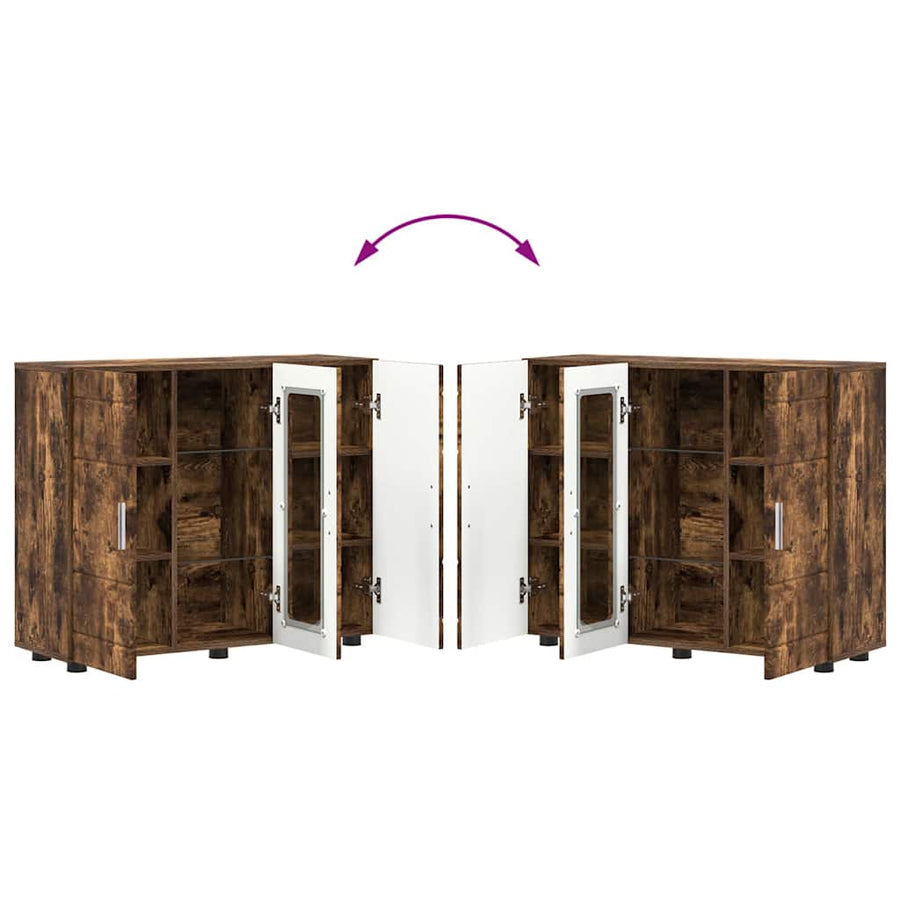 Houten Kast Gerookt eiken 88,5 x 30,5 x 73 cm Bewerkt hout