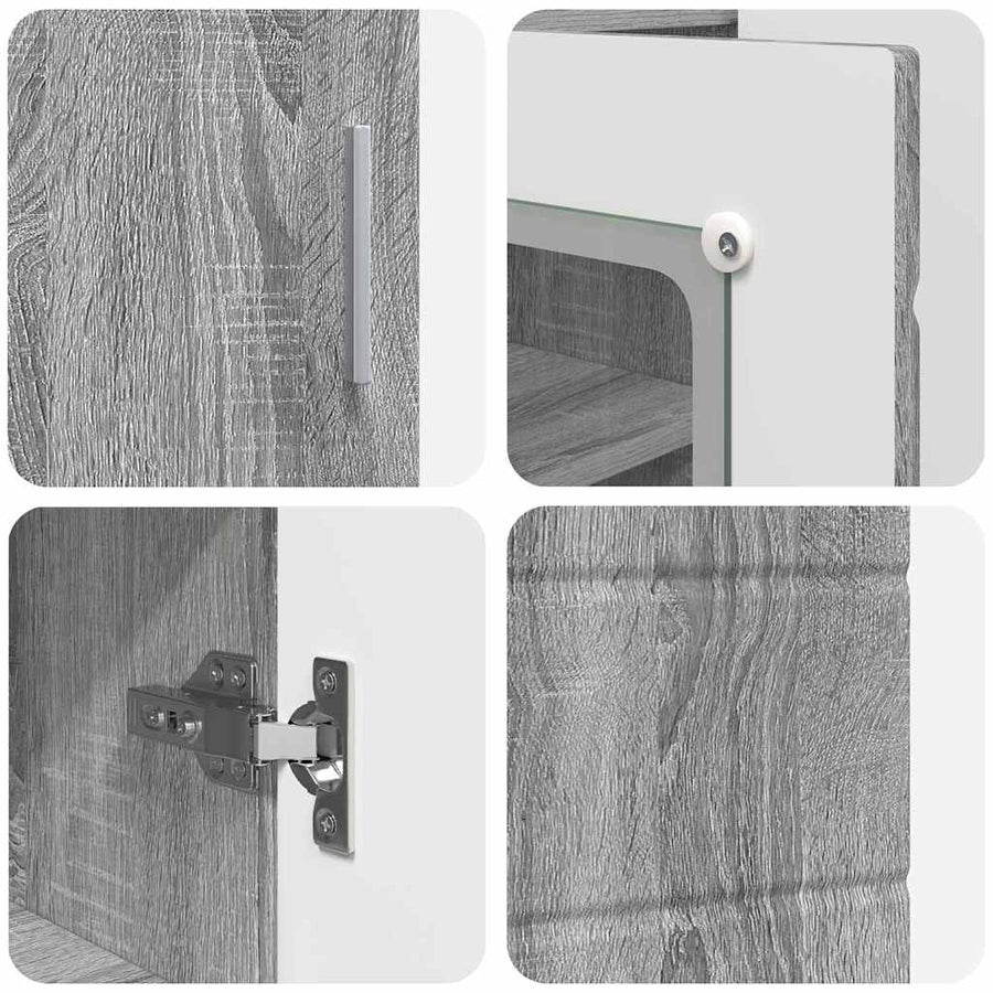 Houten Kast Grijs Sonoma 88,5 x 30,5 x 73 cm Bewerkt hout