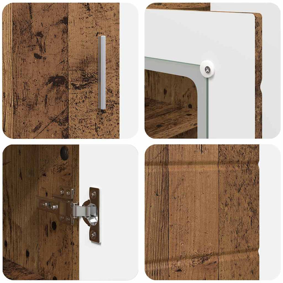 Houten Kast met opslag Oudhout 88,5 x 30,5 x 73 cm Bewerkt hout