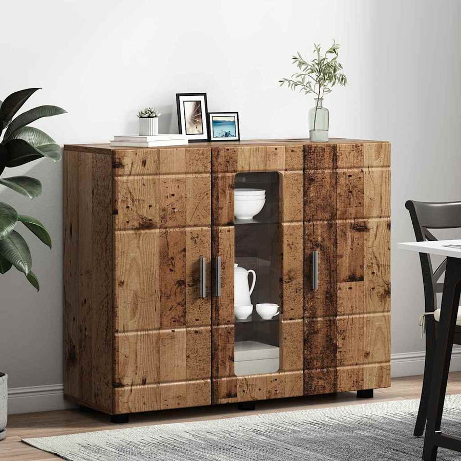 Houten Kast met opslag Oudhout 88,5 x 30,5 x 73 cm Bewerkt hout