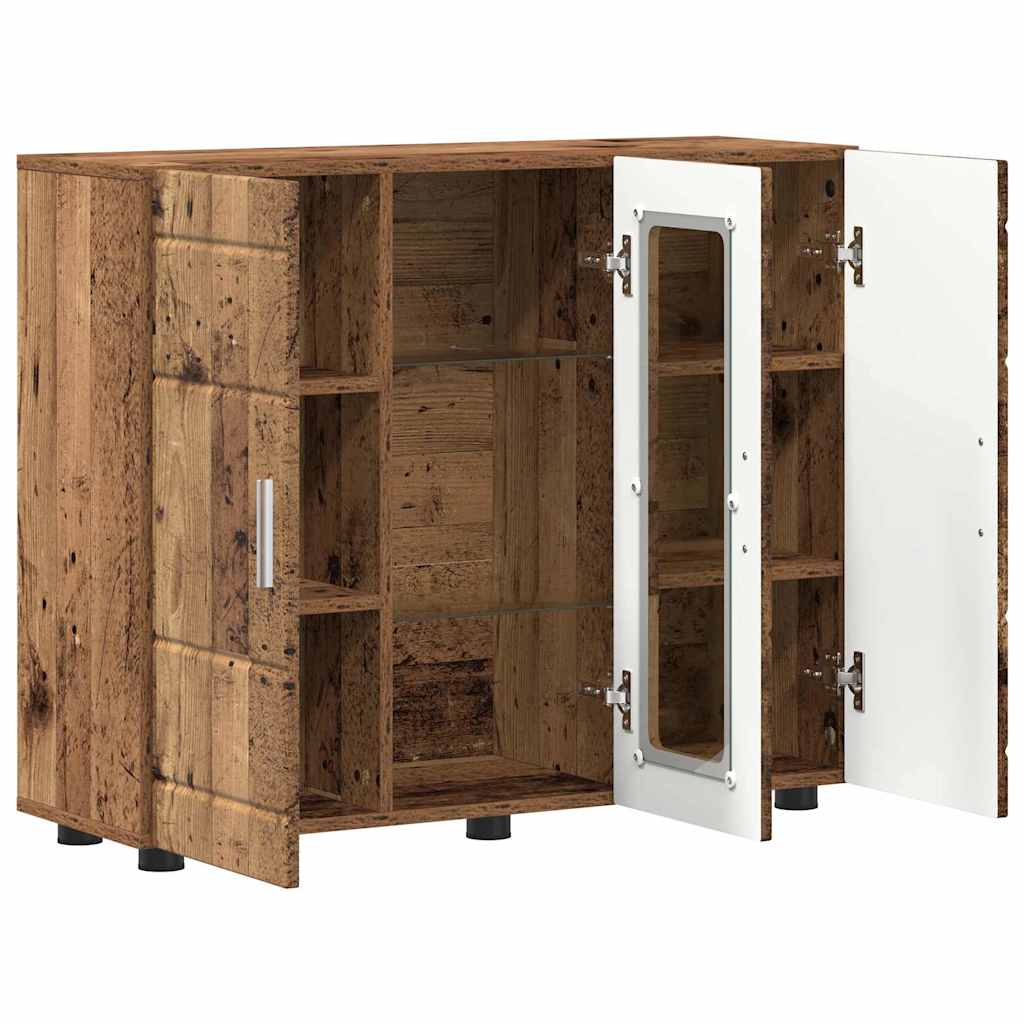Houten Kast met opslag Oudhout 88,5 x 30,5 x 73 cm Bewerkt hout