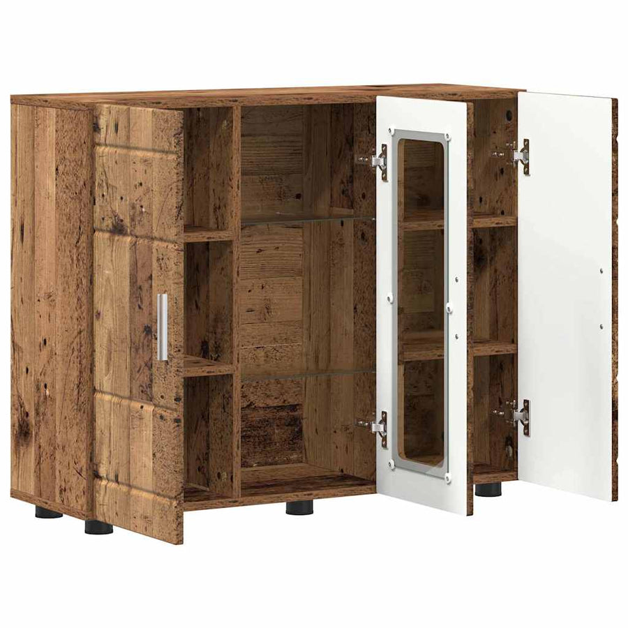 Houten Kast met opslag Oudhout 88,5 x 30,5 x 73 cm Bewerkt hout