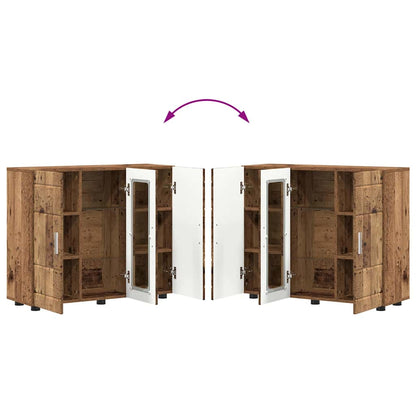 Houten Kast met opslag Oudhout 88,5 x 30,5 x 73 cm Bewerkt hout