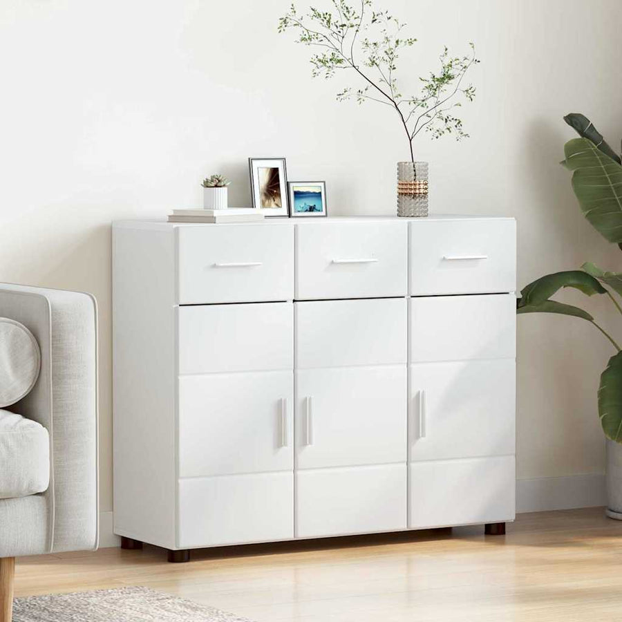 Dressoir met plank Wit 88,5 x 30,5 x 73 cm Bewerkt hout