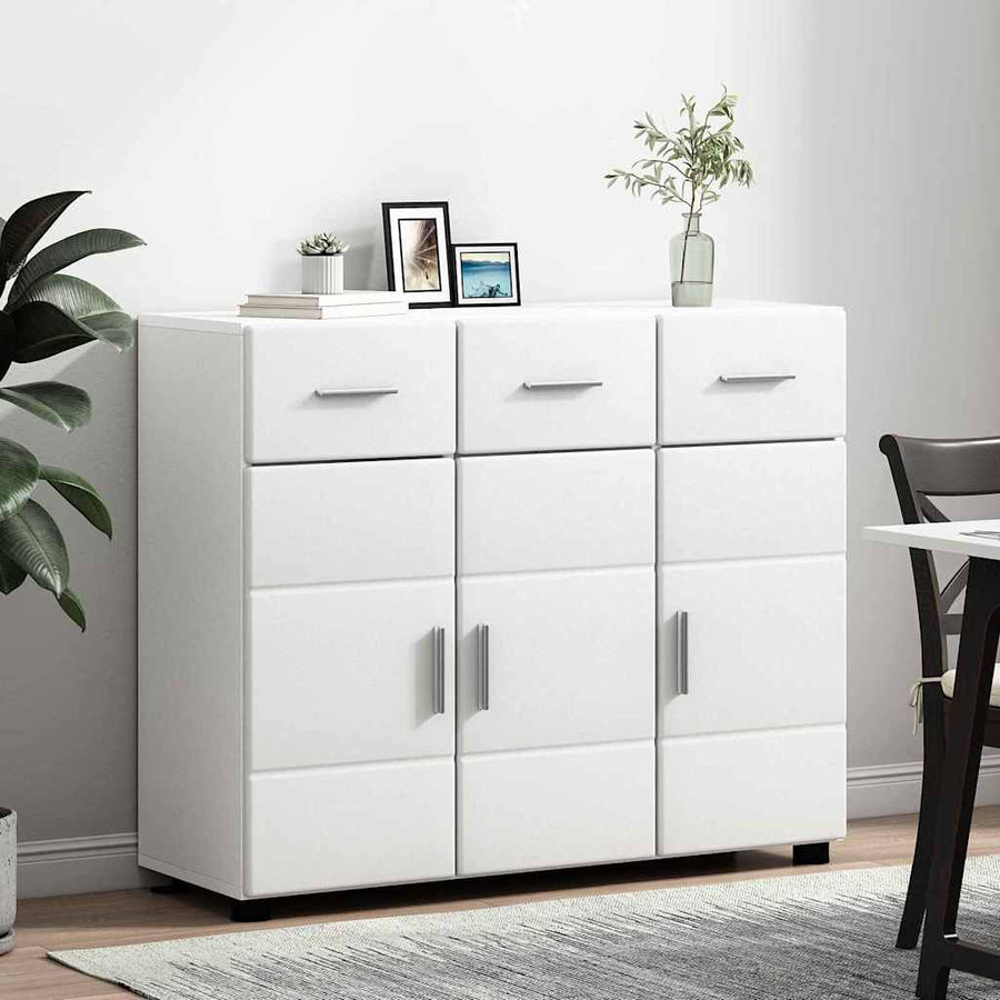 Dressoir met plank Wit 88,5 x 30,5 x 73 cm Bewerkt hout