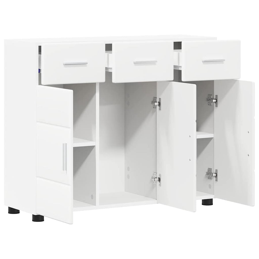 Dressoir met plank Wit 88,5 x 30,5 x 73 cm Bewerkt hout