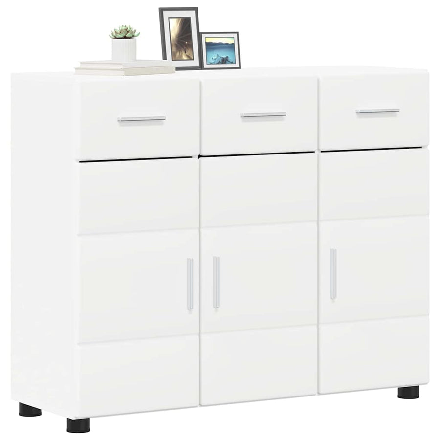 Dressoir met plank Wit 88,5 x 30,5 x 73 cm Bewerkt hout