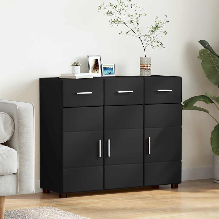 Dressoir met plank Zwart 88,5 x 30,5 x 73 cm Bewerkt hout