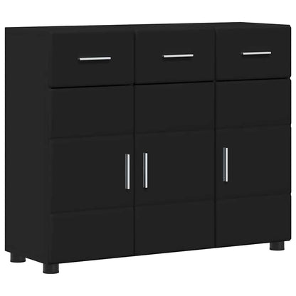 Dressoir met plank Zwart 88,5 x 30,5 x 73 cm Bewerkt hout