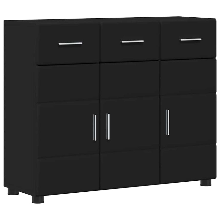 Dressoir met plank Zwart 88,5 x 30,5 x 73 cm Bewerkt hout